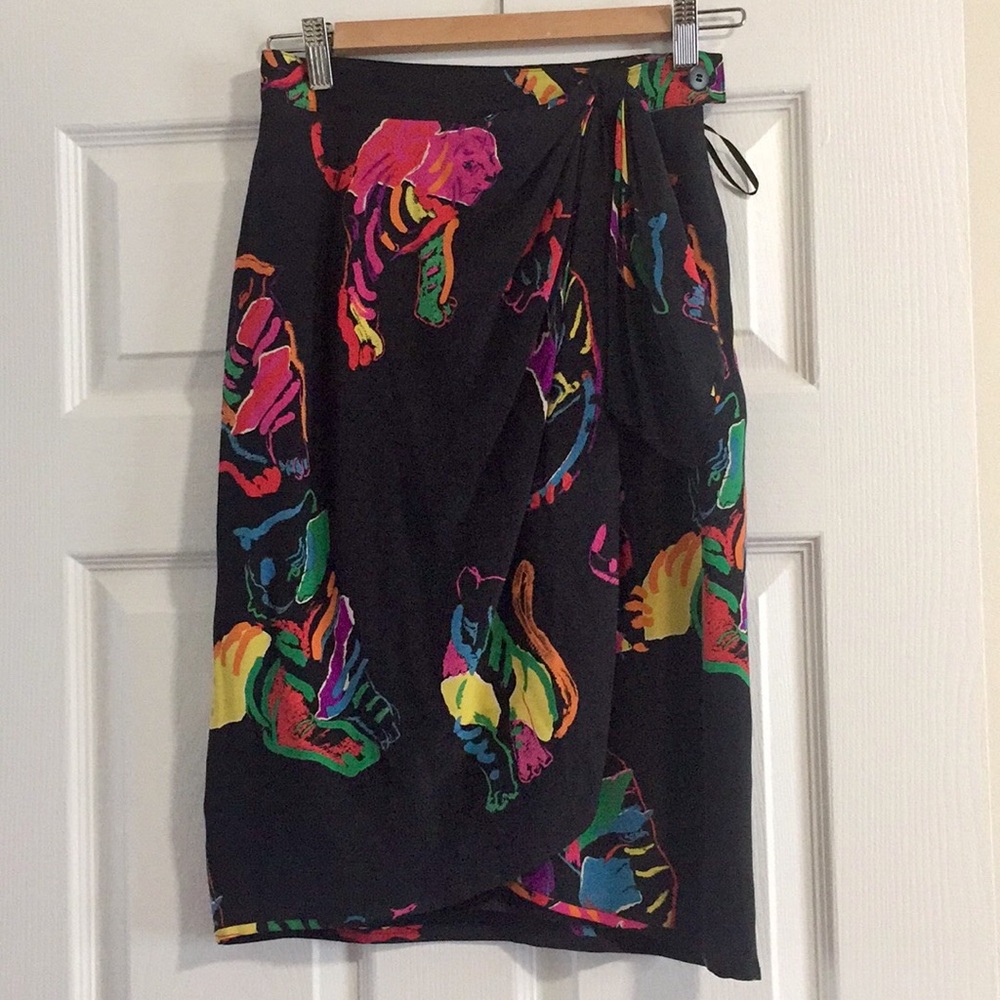 Vintage Escada by Margaretha Ley Tiger print skirt